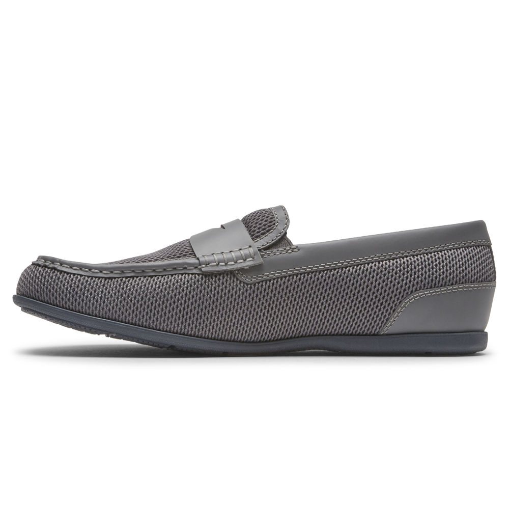 Sapato Vela Rockport Homem Cinzentas - Malcom Soft Moc Toe - 71294MECY